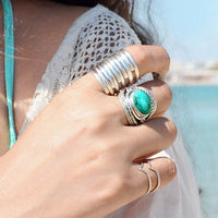 Sterling Silver and Turquoise Ring - Boho Magic