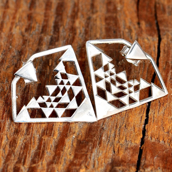 Geometric Ear Jacket Sterling Silver