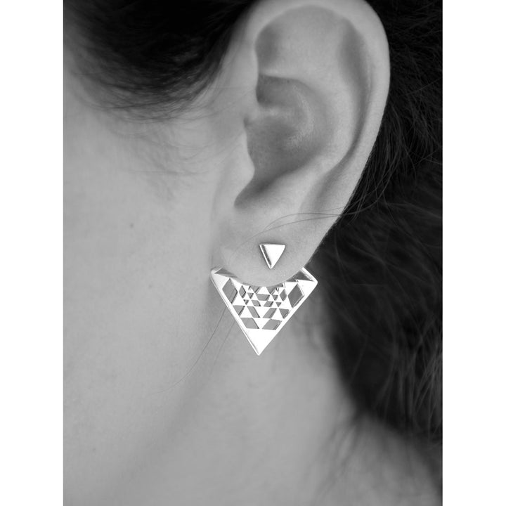 Geometric Ear Jacket Sterling Silver