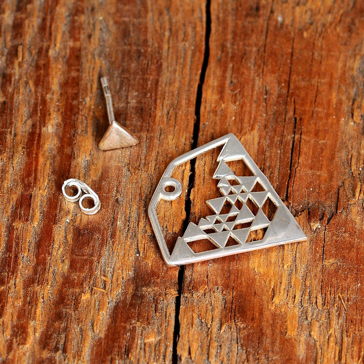 Geometric Ear Jacket Sterling Silver