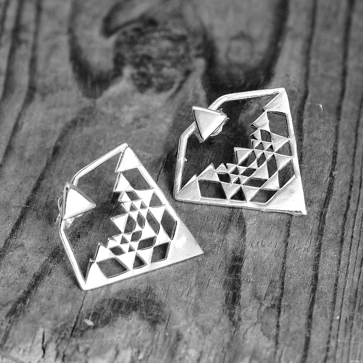 Geometric Ear Jacket Sterling Silver