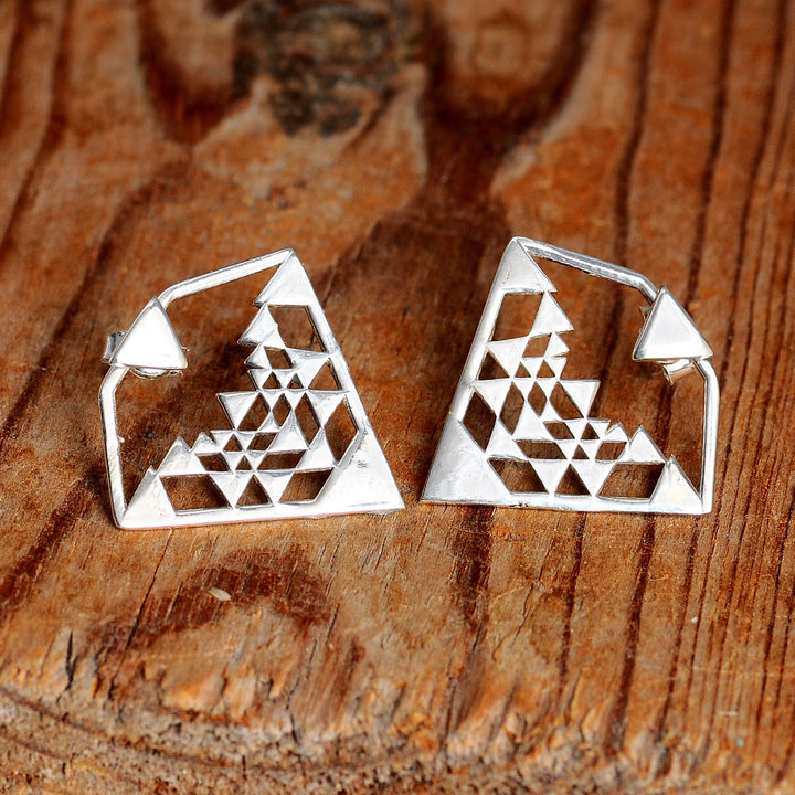 Geometric Ear Jacket Sterling Silver