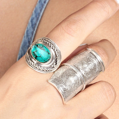 Sterling Silver and Turquoise Ring - Boho Magic
