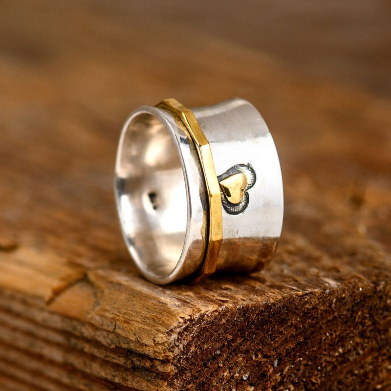 Heart Spinner Ring Sterling Silver