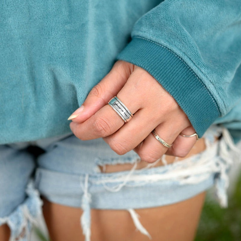 "I Am Enough" Fidget Ring Sterling Silver