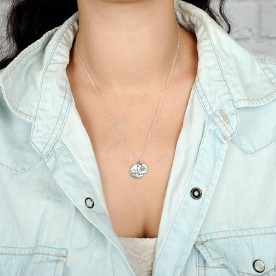 I Am Enough Lotus Flower Necklace Sterling Silver - Boho Magic