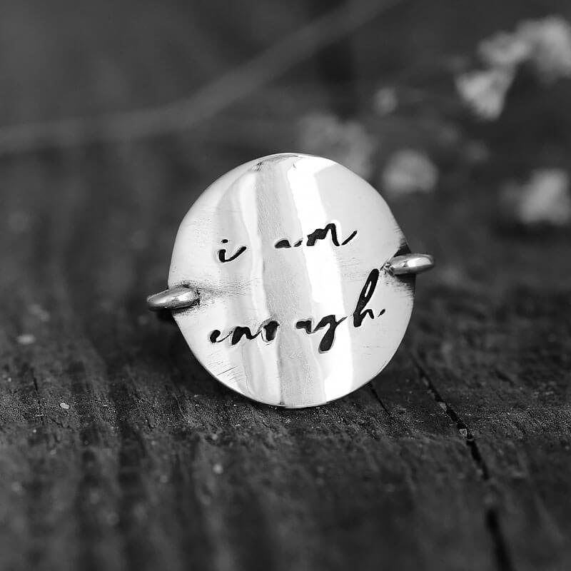 I Am Enough Ring Sterling Silver