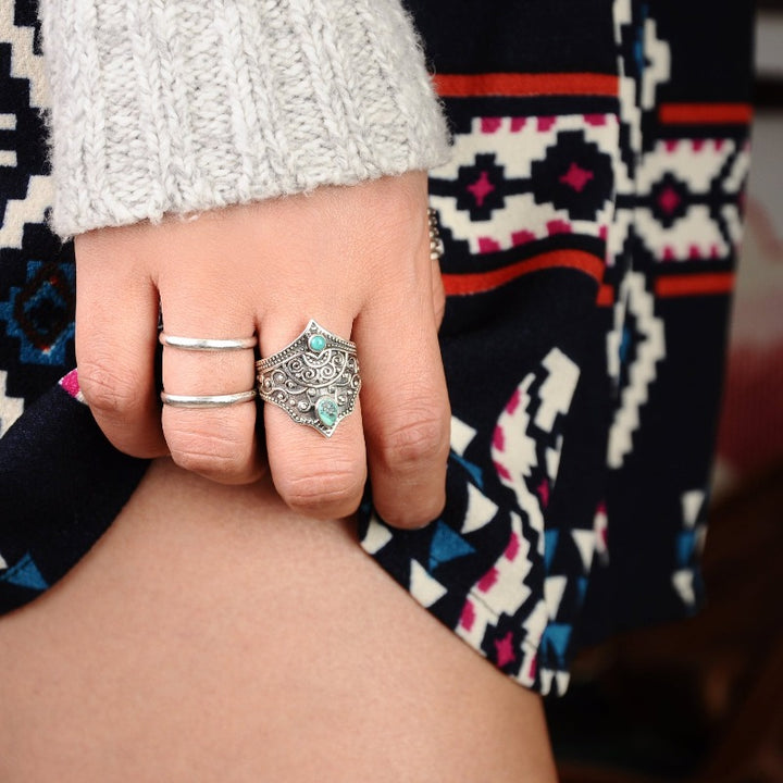 Sterling Silver Double Band Ring