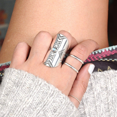 Sterling Silver Double Band Ring - Boho Magic