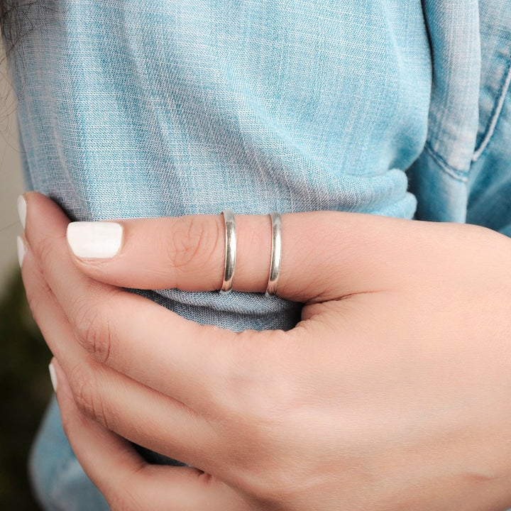 Sterling Silver Double Band Ring