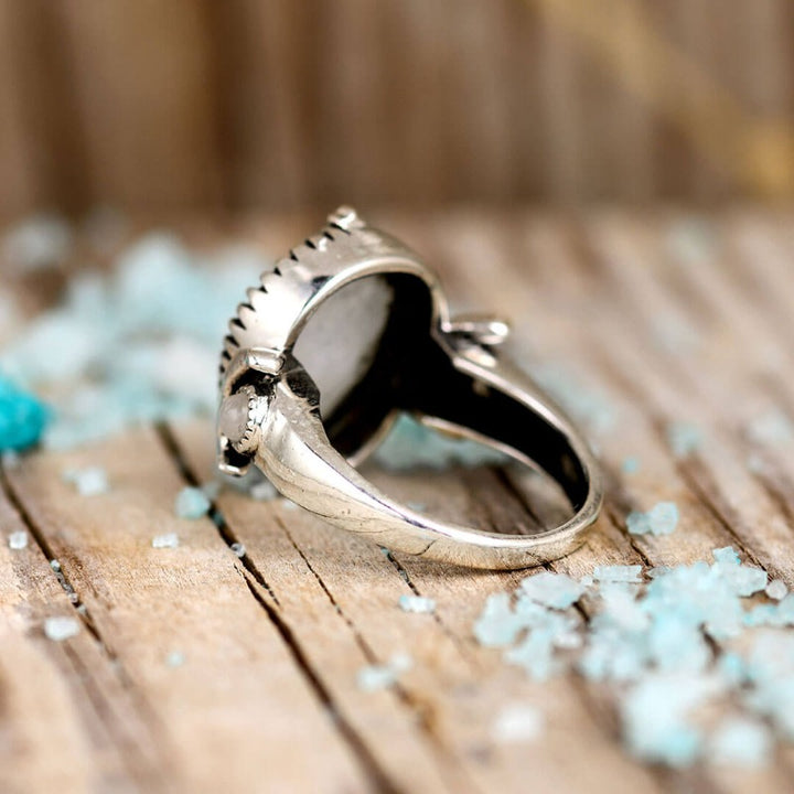 Moon Moonstone Ring Sterling Silver Ring