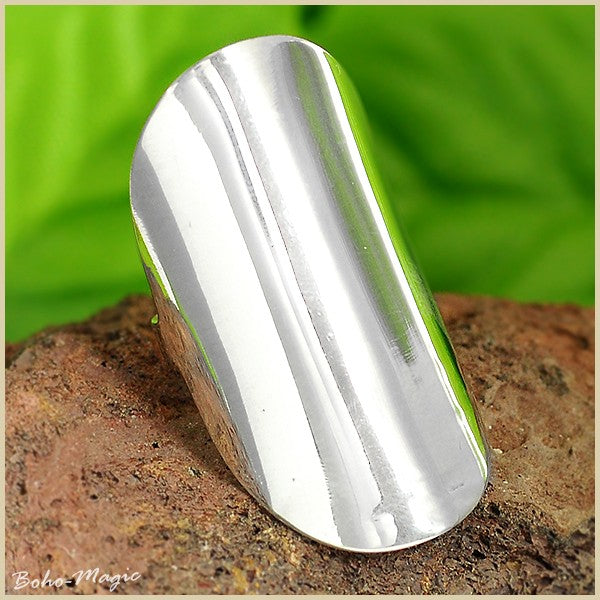 Full Finger Sterling Silver Band Ring