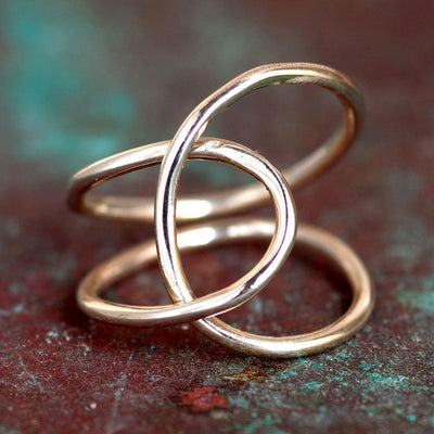 Statement Knot Ring Sterling Silver - Boho Magic