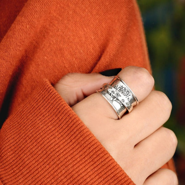 Tree of Life Spinner Ring Sterling Silver