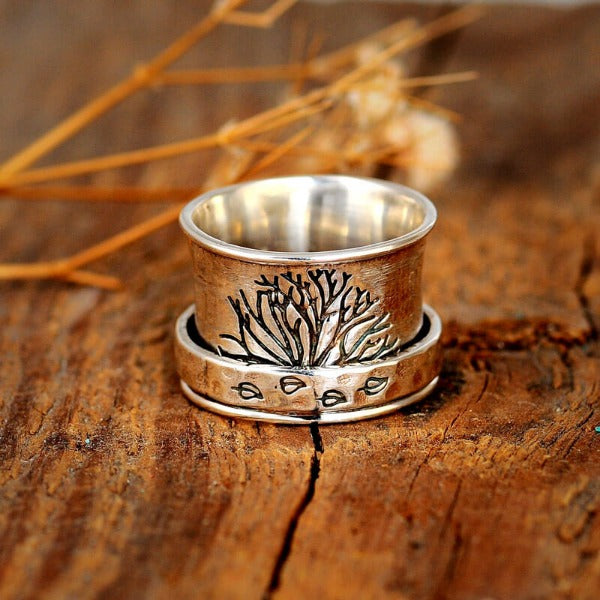 Tree of Life Spinner Ring Sterling Silver