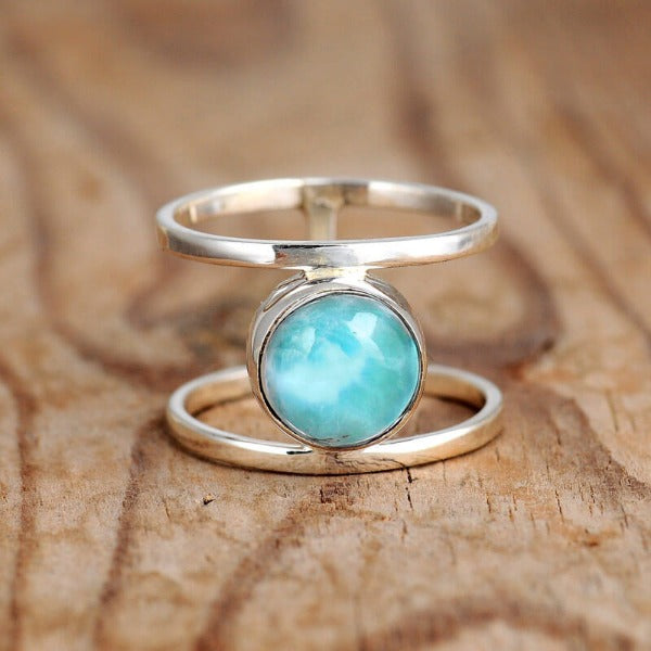 Larimar Sterling Silber Ring