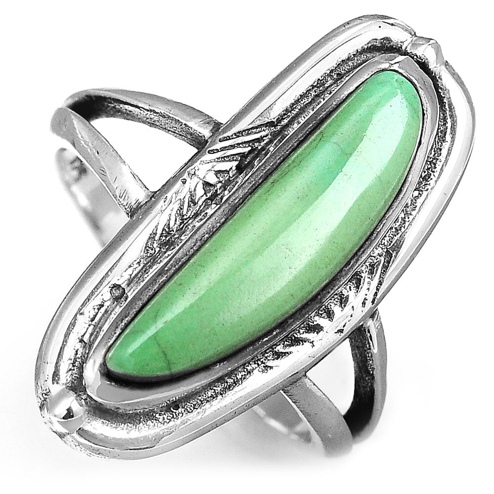 Southwestern Style Authentic Turquoise Ring Sterling Silver