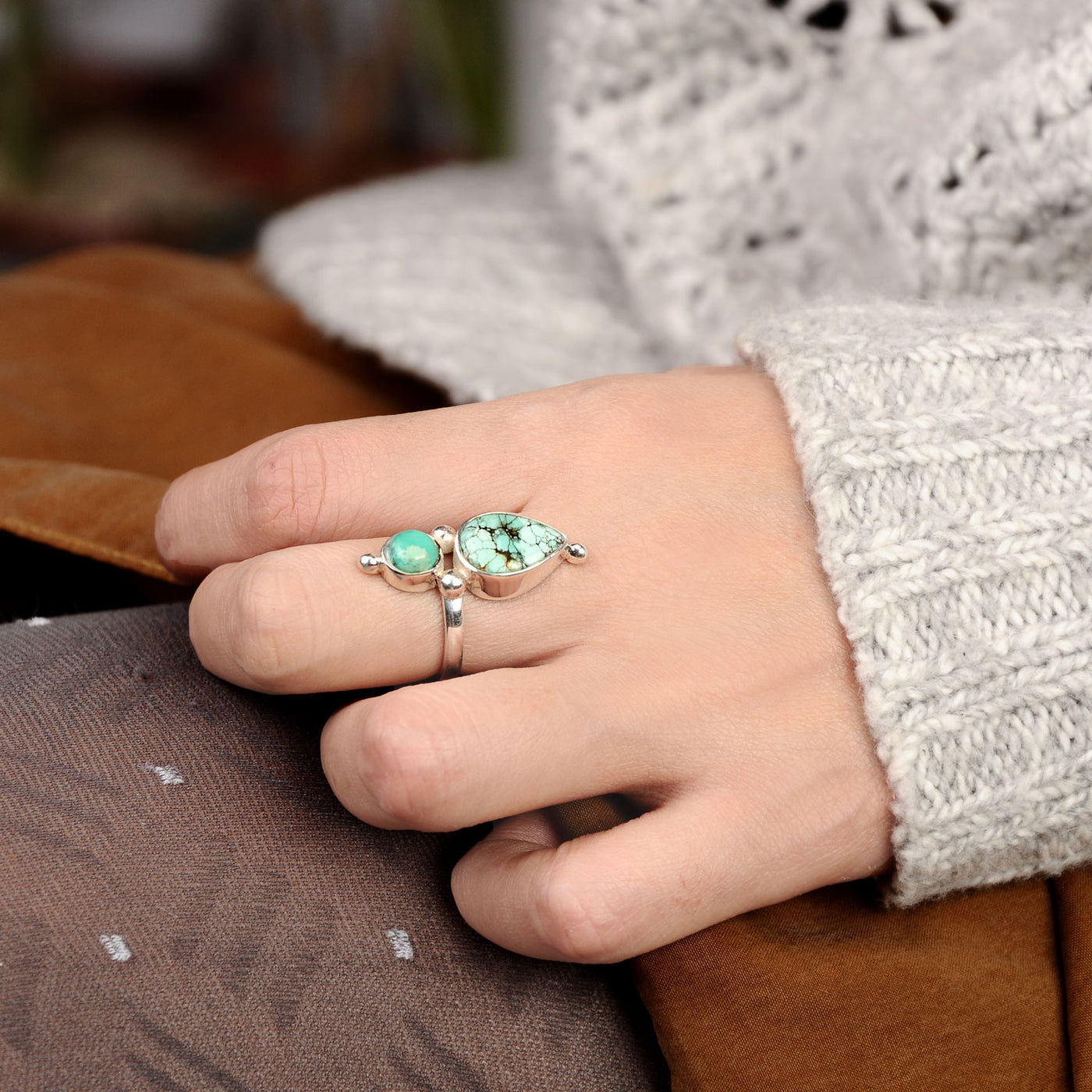 Sterling Silver Authentic Turquoise Ring