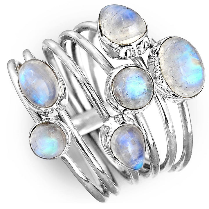 Sterling Silver Stacking Moonstone Ring