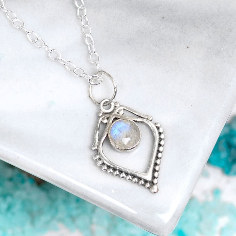 Sterling Silver Moonstone Necklace