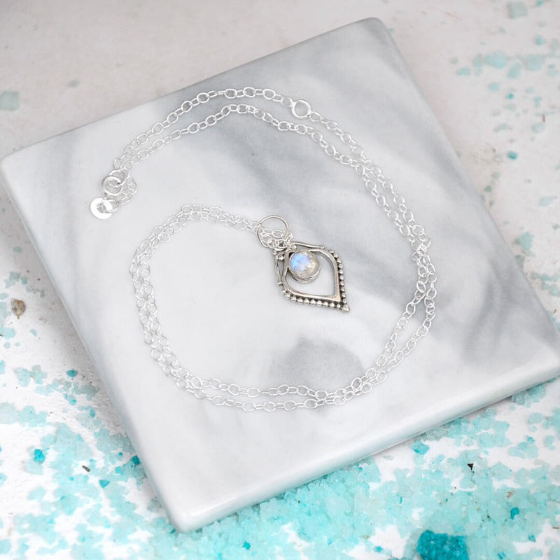 Sterling Silver Moonstone Necklace