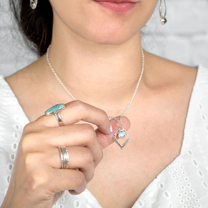 Sterling Silver Moonstone Necklace