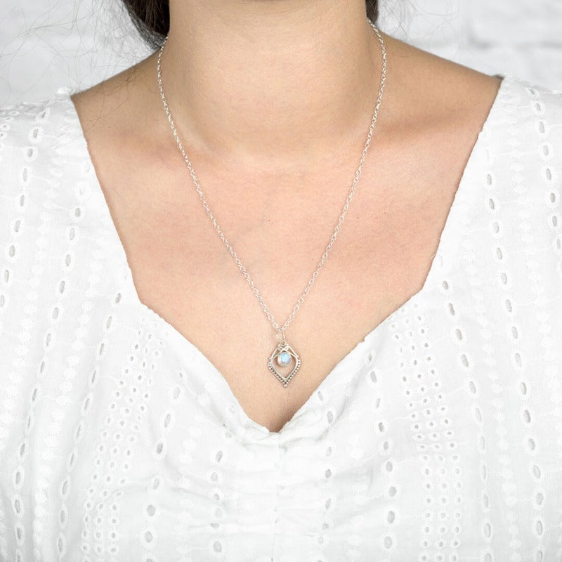 Sterling Silver Moonstone Necklace