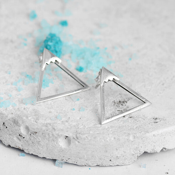 Sterling Silver Mountain Earrings