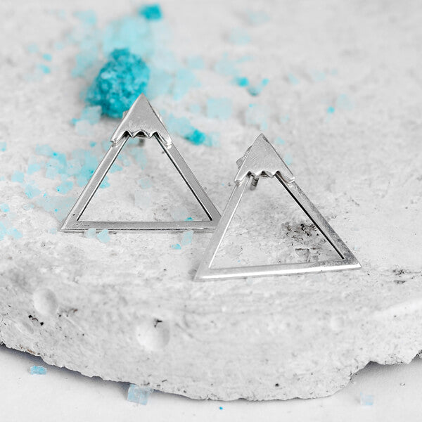 Sterling Silver Mountain Earrings