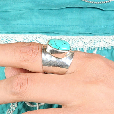 Chunky Boho Turquoise Ring - Boho Magic