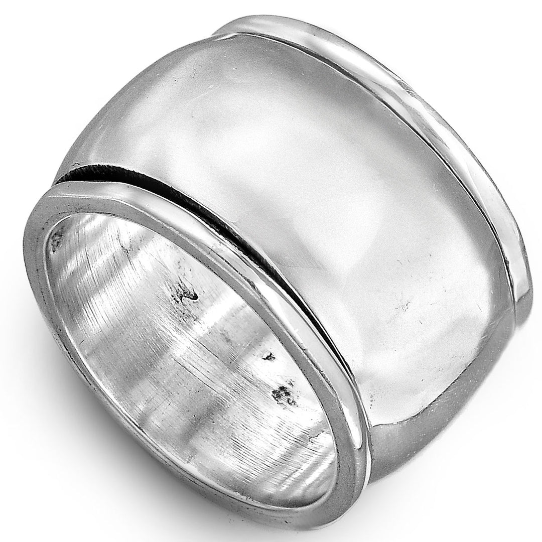 Sterling Silver Meditation Spin Dome Ring