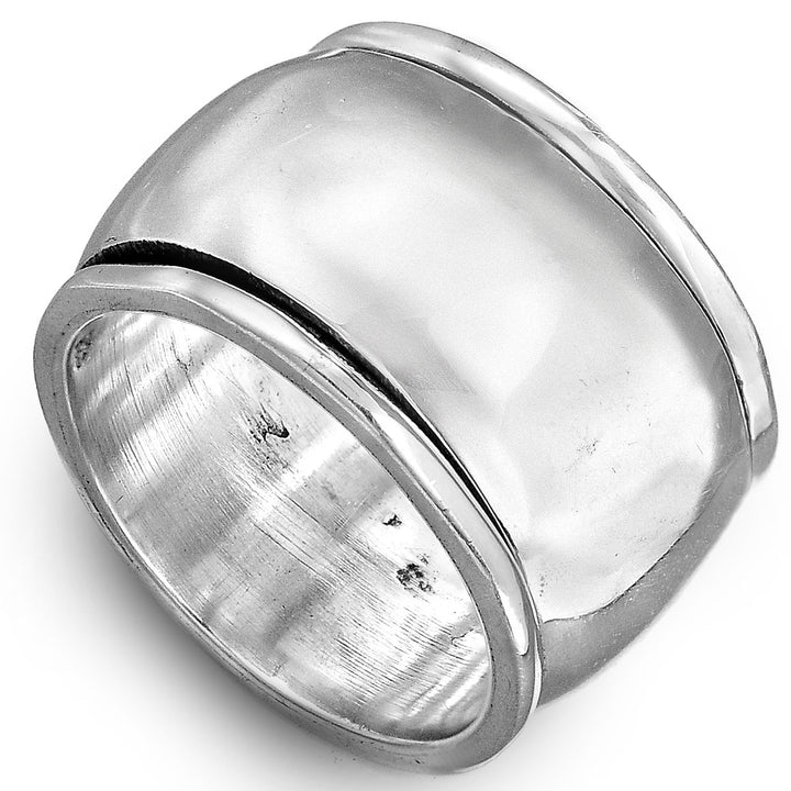 Meditationsring aus Sterlingsilber mit Drehkuppel