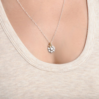 Sterling Silver Sunflower and Bee Necklace - Boho Magic