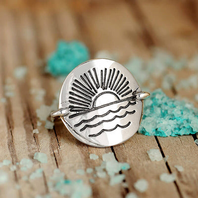 Ocean Sun Ring Sterling Silver - Boho Magic