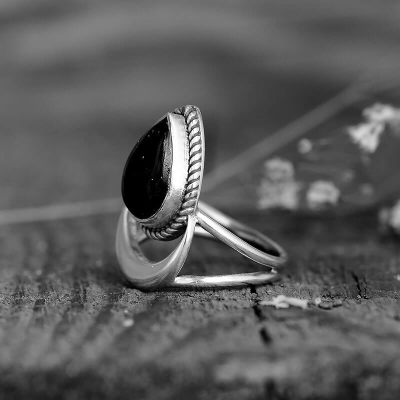 Sterling silver black deals