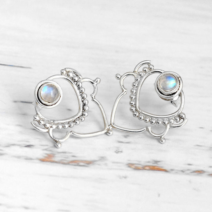 Silver Moonstone Earrings