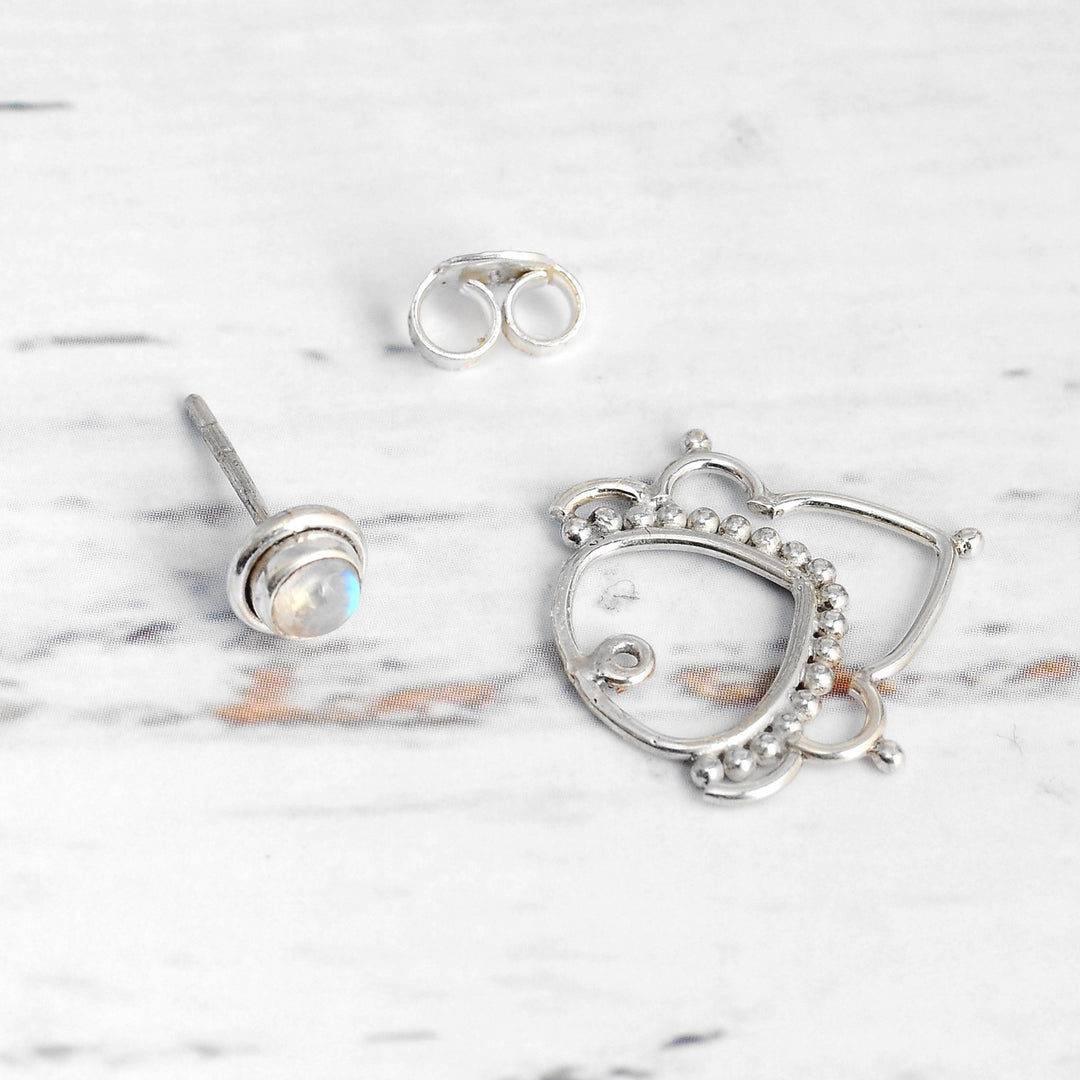 Silver Moonstone Earrings