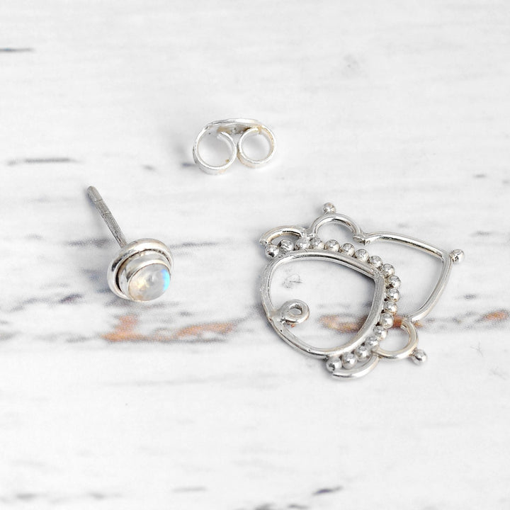 Silver Moonstone Earrings