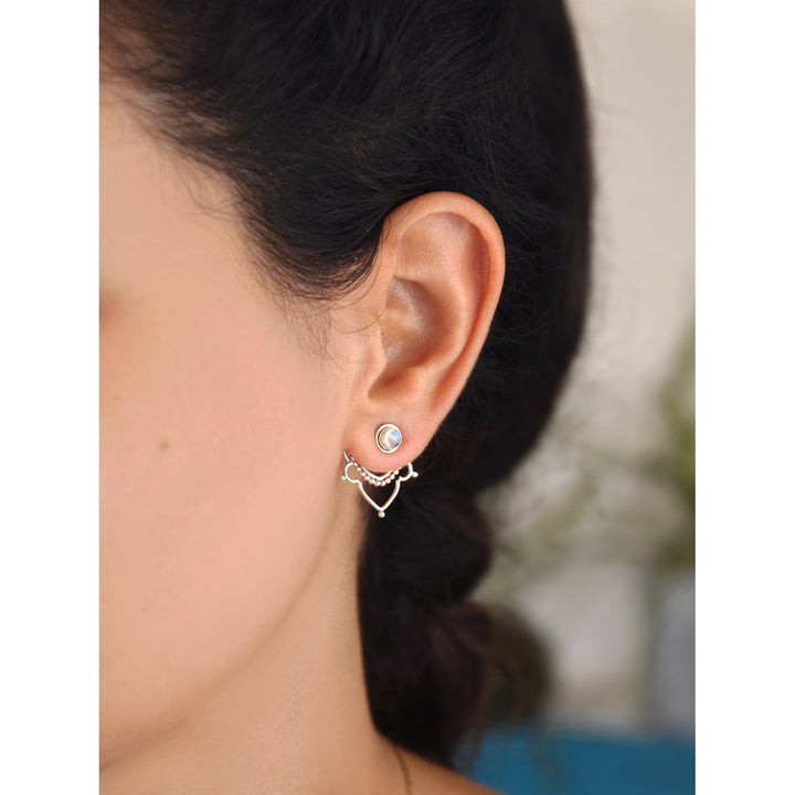 Silver Moonstone Earrings