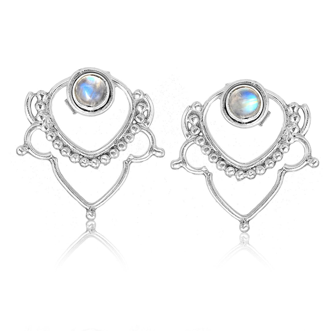 Silver Moonstone Earrings