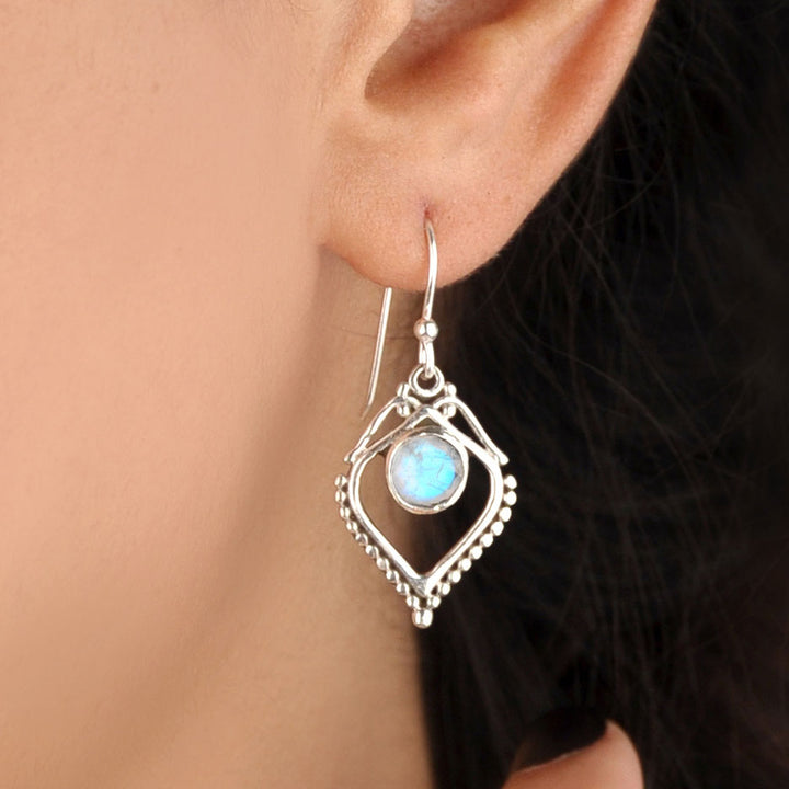 Silver Moonstone Earrings