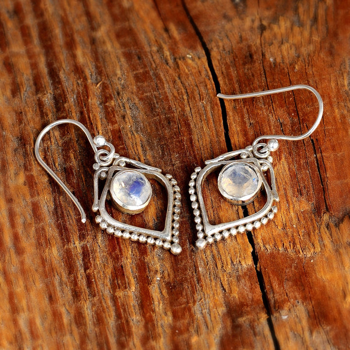Silver Moonstone Earrings
