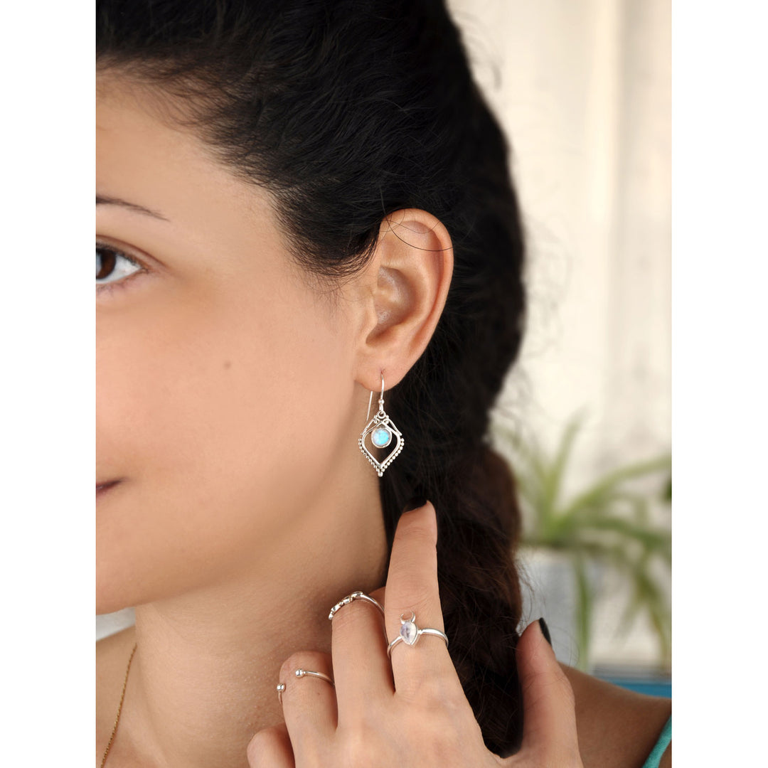 Silver Moonstone Earrings