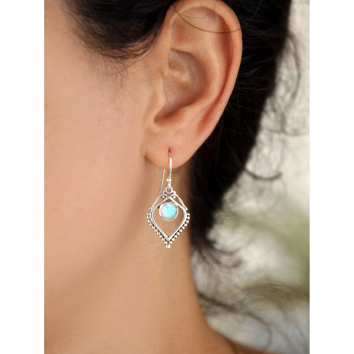 Silver Moonstone Earrings