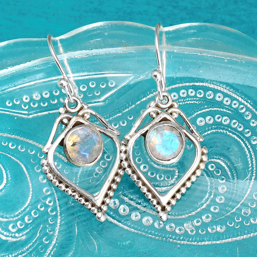 Silver Moonstone Earrings