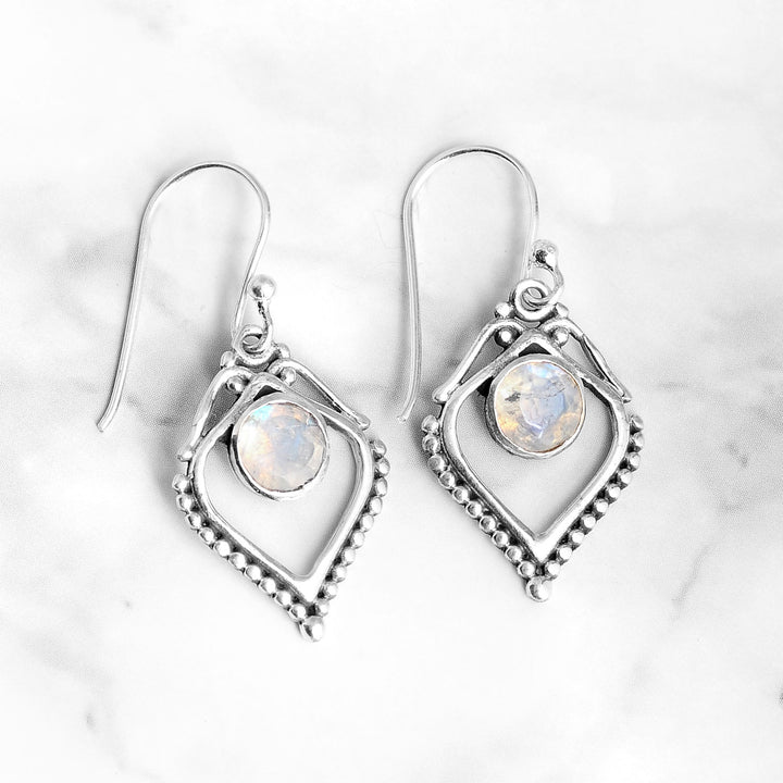Silver Moonstone Earrings