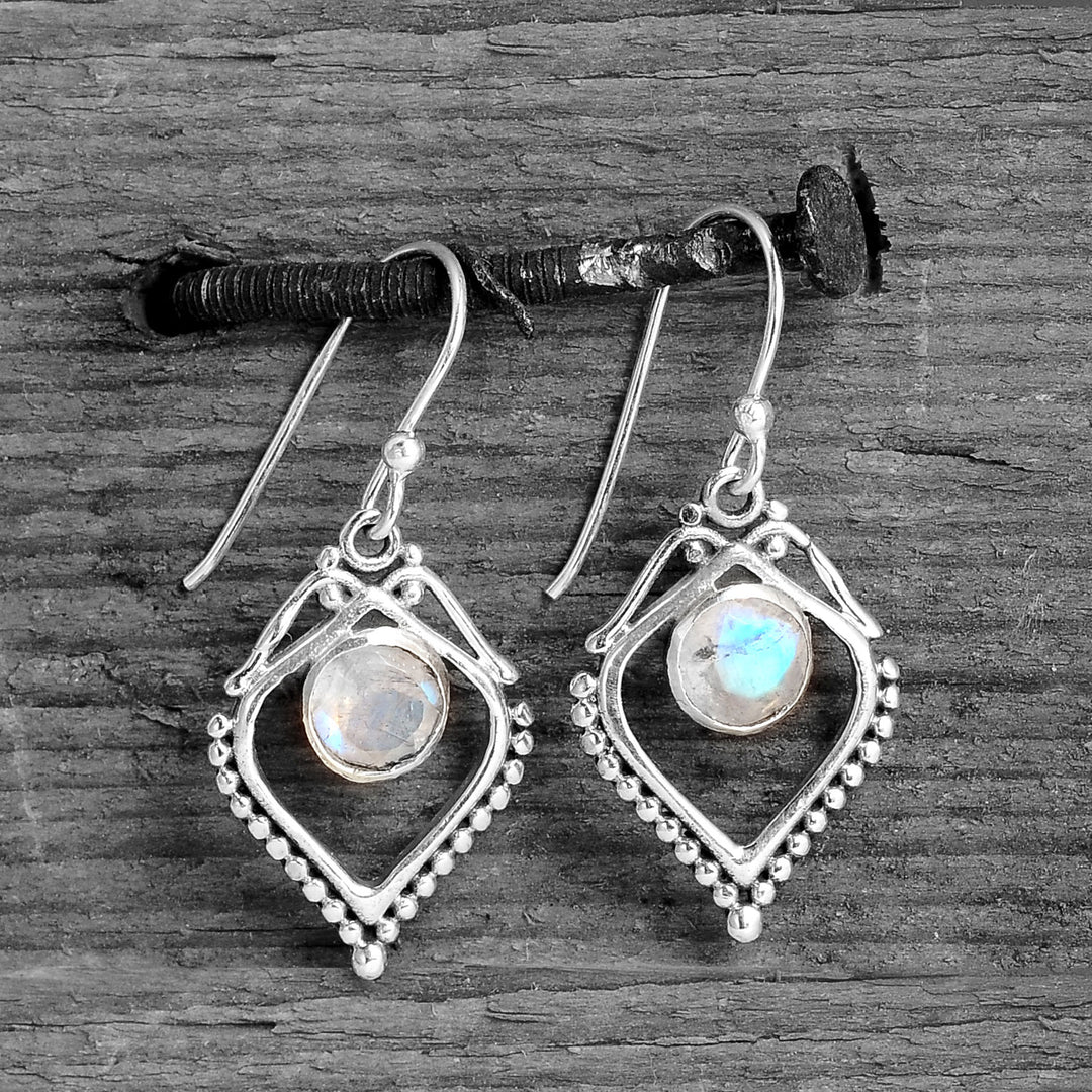 Silver Moonstone Earrings