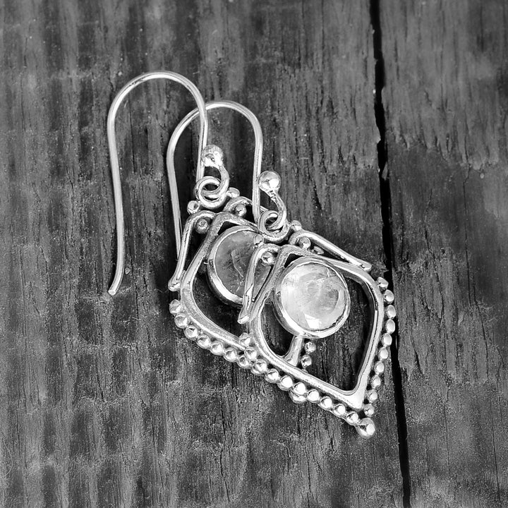 Silver Moonstone Earrings