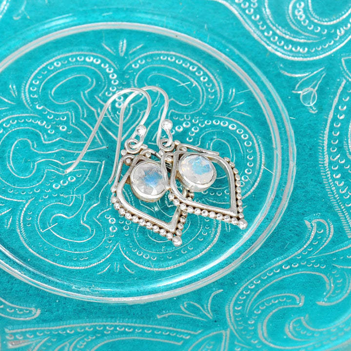 Silver Moonstone Earrings