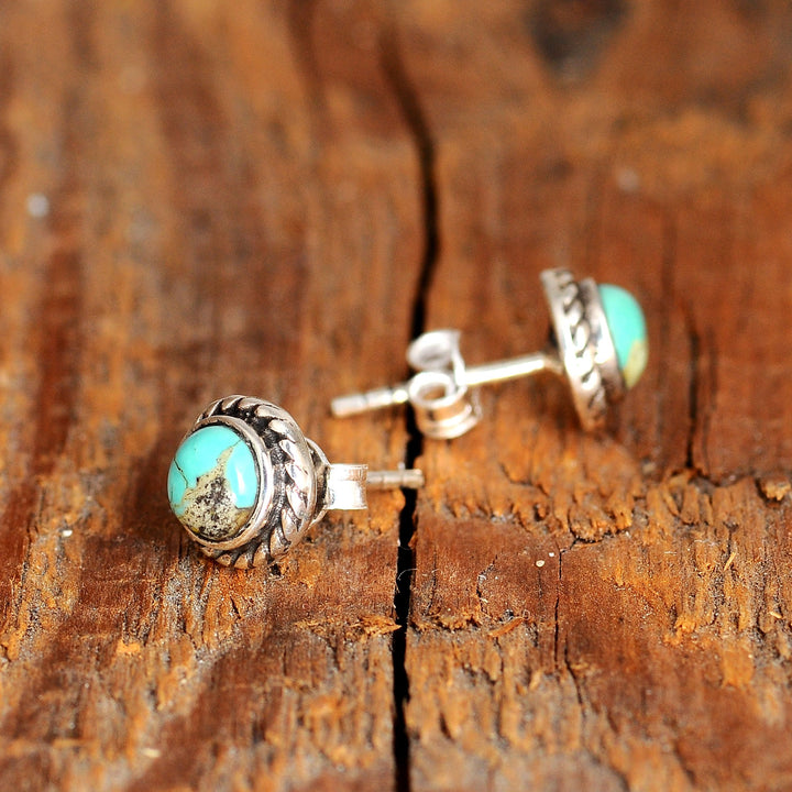 Turquoise Earrings Sterling Silver